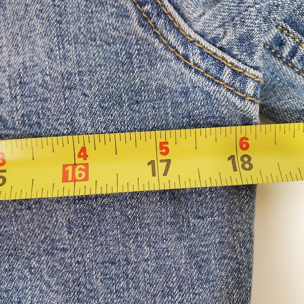 90's Y2K Jean Jacket Blue Denim Cropped Tommy Hilfiger Medium